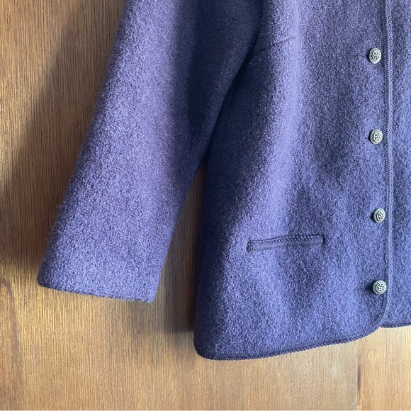 💜 Vintage PURPLE Geiger Wool Cardigan /Jacket 💜 - Picture 5 of 7
